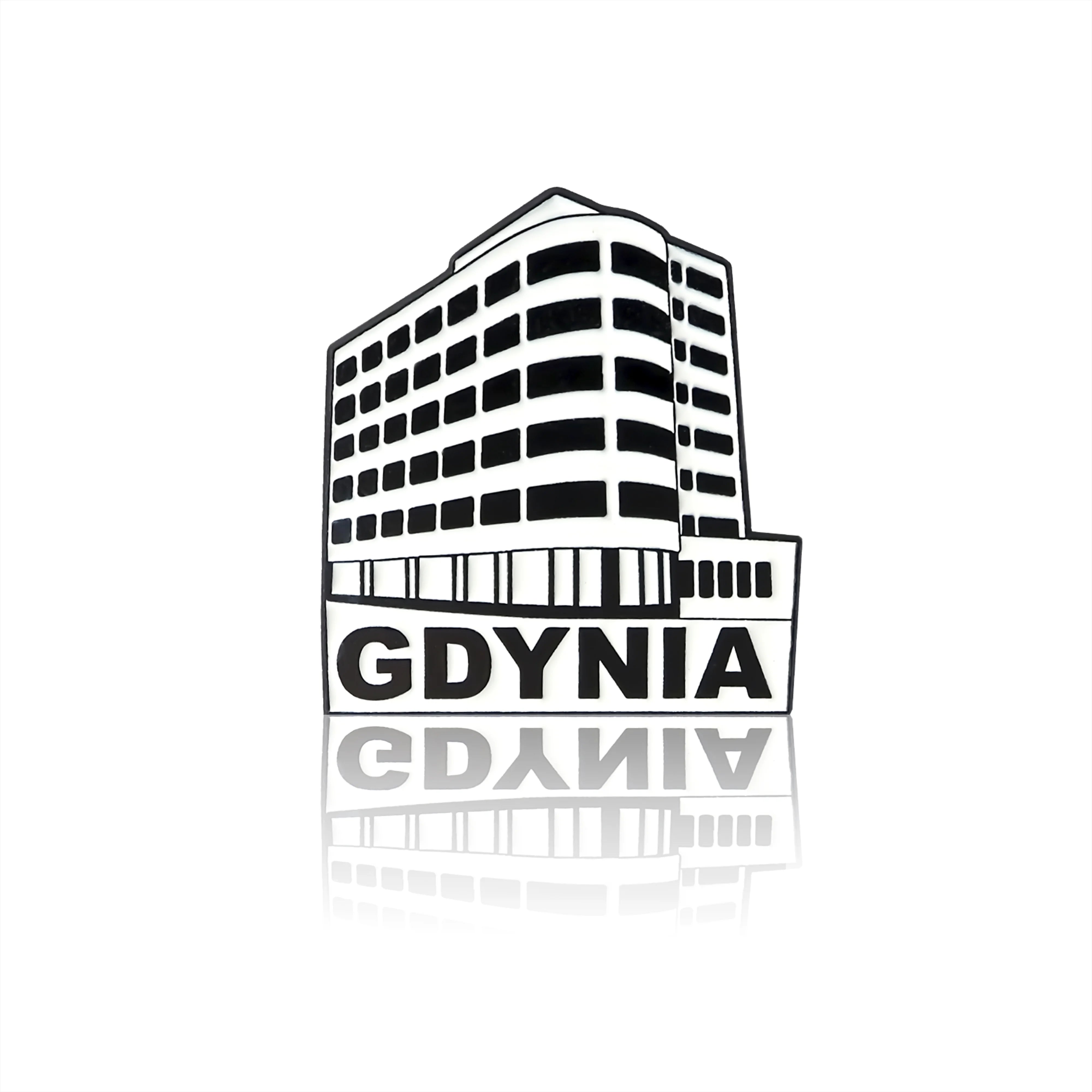 Przypinka emaliowana, wzór Urząd Miasta Gdyni.