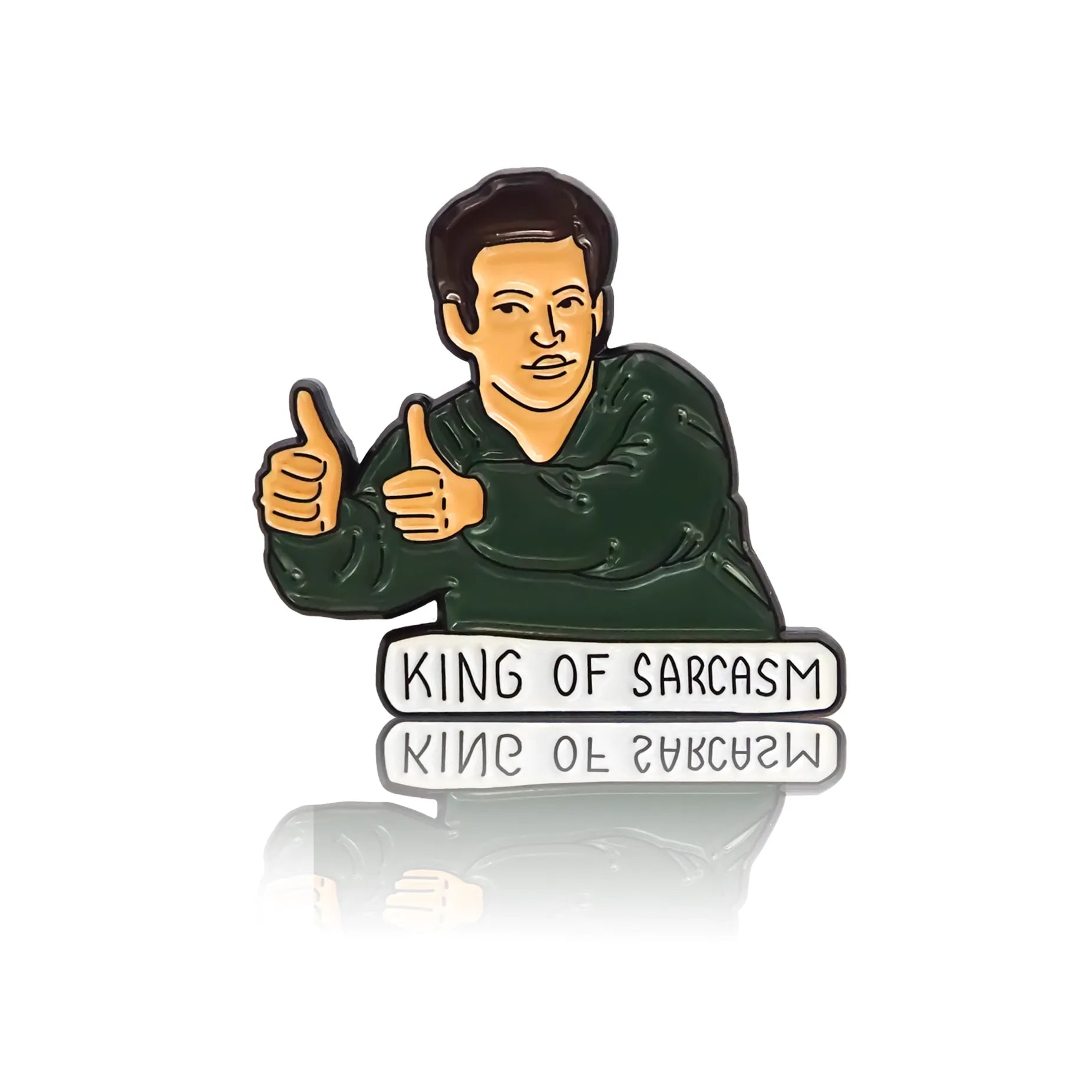 Chandler Bing z serialu Przyjaciele z napisem king of sarcasm