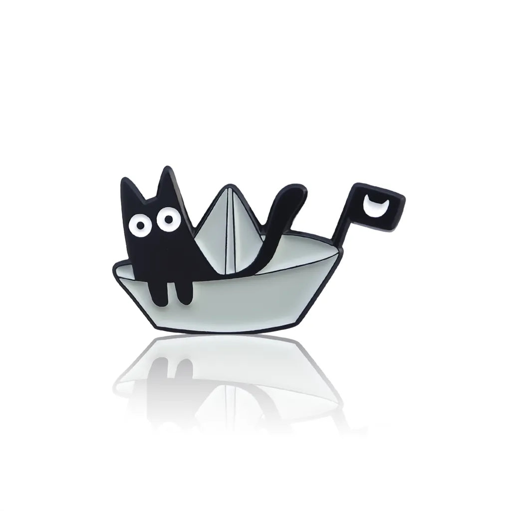 Kitten in a sailboat