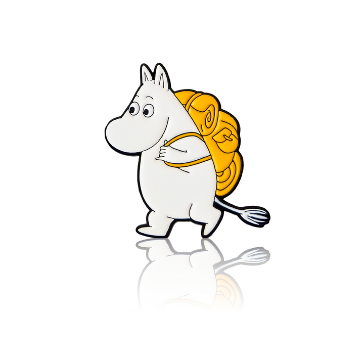 Moomin with a yellow backpack