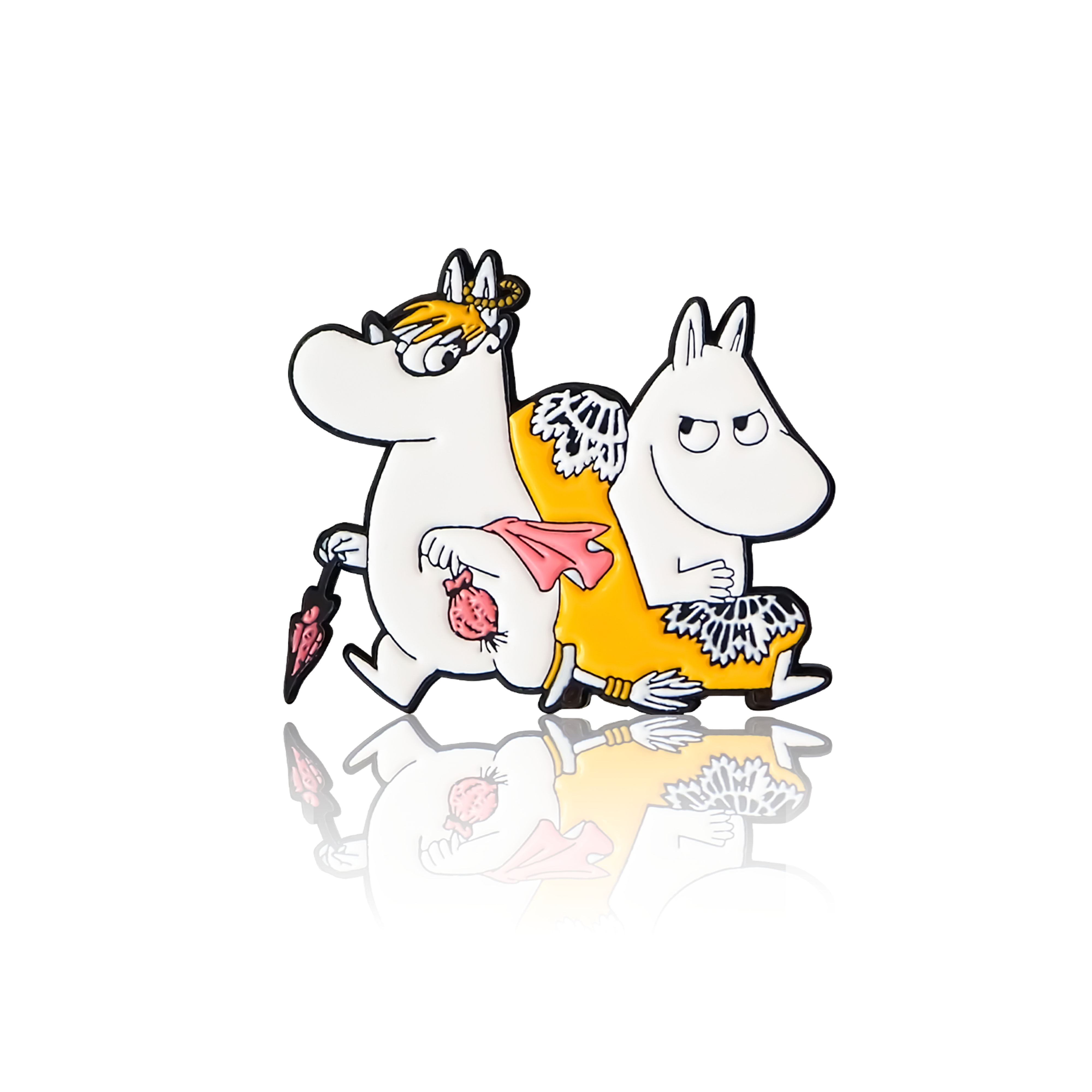 Snorkmaiden and Moomintroll on an armchair