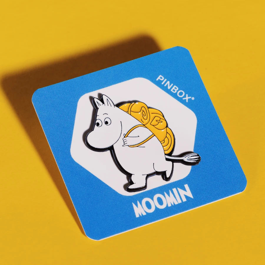 Moomin with a yellow backpack