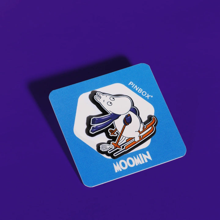 Moomin on skis