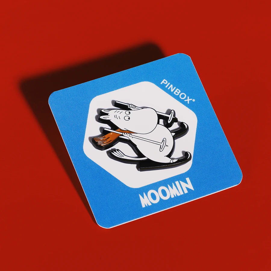 Moomin on skis